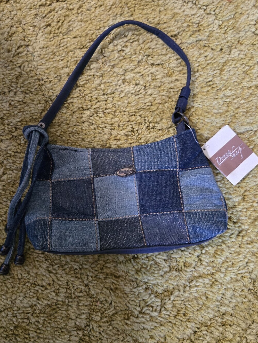 NWT Denim Patchwork Shoulder Bag